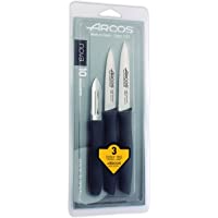 Arcos Serie Nova- Set 3 pzas. Cuchillos Mondadores- Hoja de Acero Inoxidable de 60 mm y 85 mm y 100 mm- Mango de…